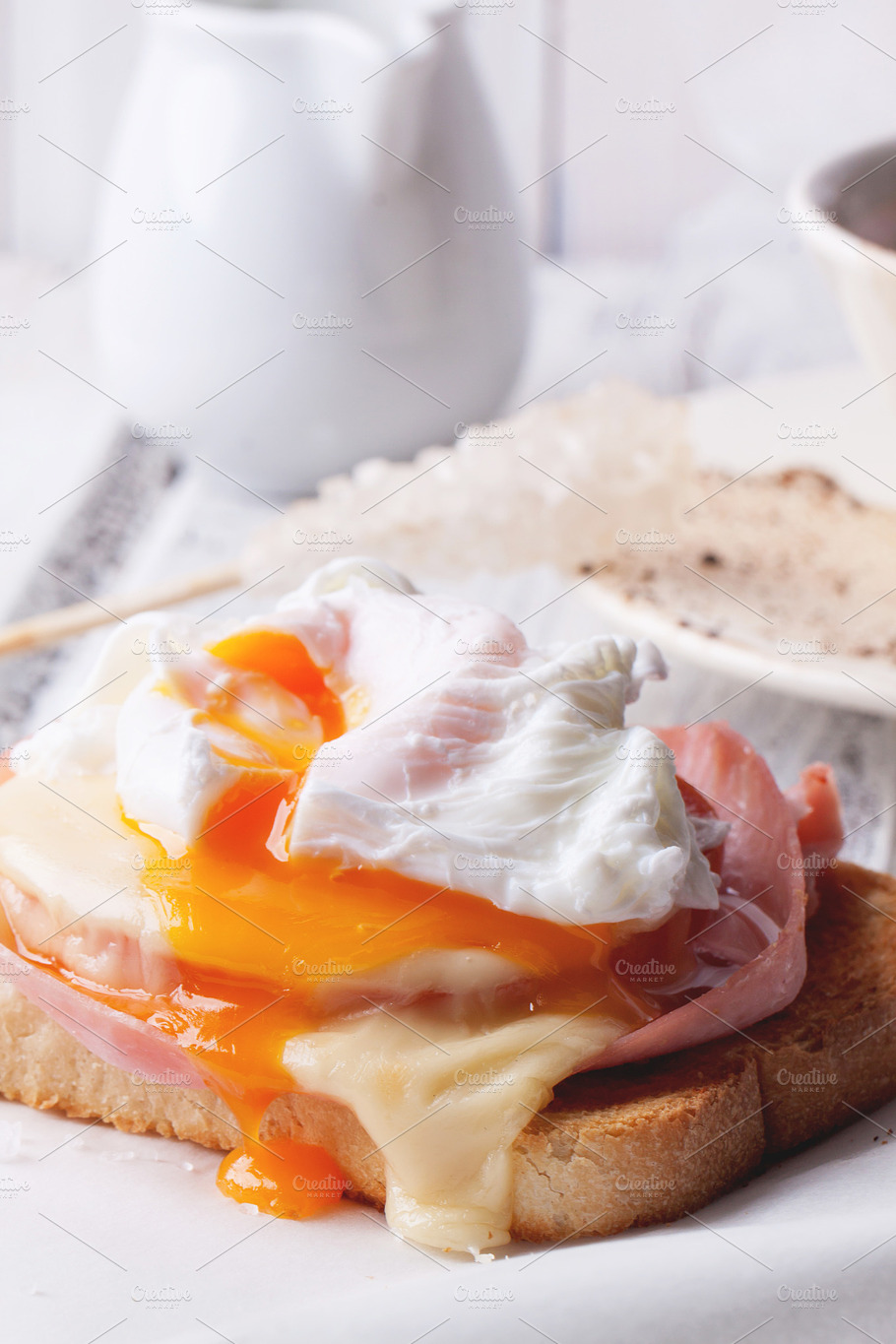 Toast With Cheese And Egg Stock Photo Containing Egg And Eggs