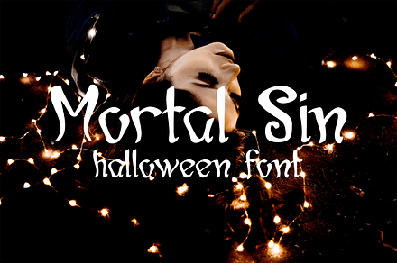 Mortal Sin | Halloween font, a Handwritten Font by Mr.Typeman
