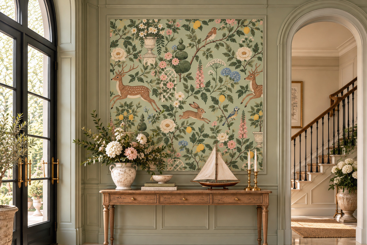 Enchanted Garden Seamless Wallpaper, a Wallpaper Graphic by by creative paper (Photo 5 of 15)