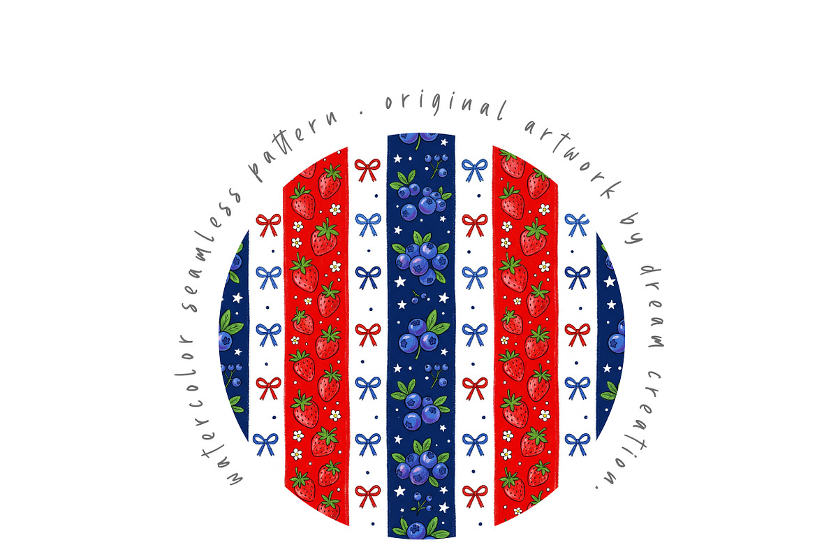 4th of July Patriotic Pattern, a Texture Illustration by Dream Creation (Photo 3 of 5)
