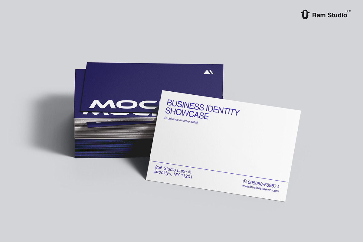 85x55mm Business Card Stack Mockup, a Pens & Pencil Mockup by RamStudio2 (Photo 6 of 10)