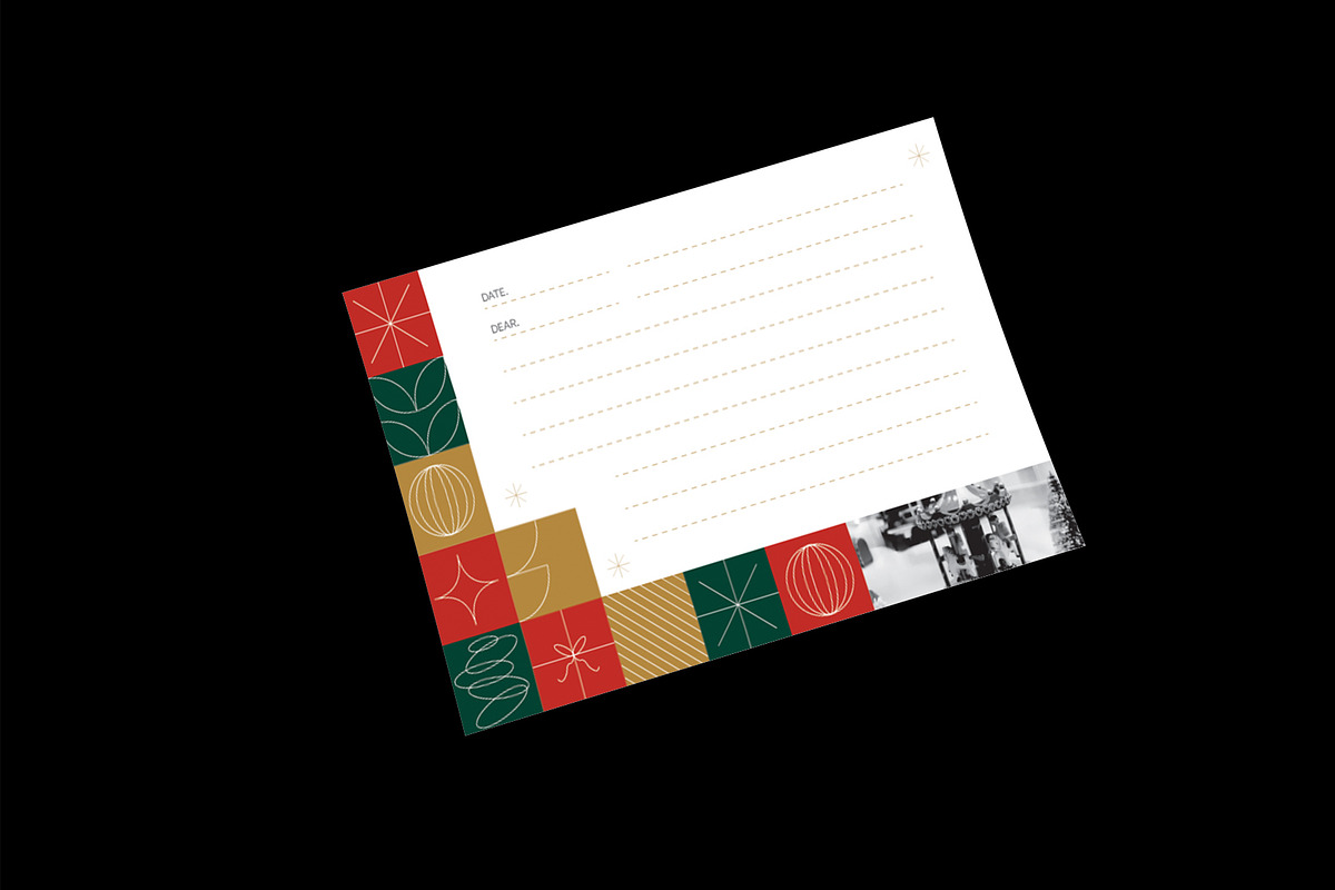 Modern Merry Christmas Greeting Card, a Card Template by Neermana (Photo 4 of 4)