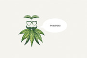 CANNABIS, a Decorative Illustration by Elena_Sedova (Thumbnail 15 of 16)