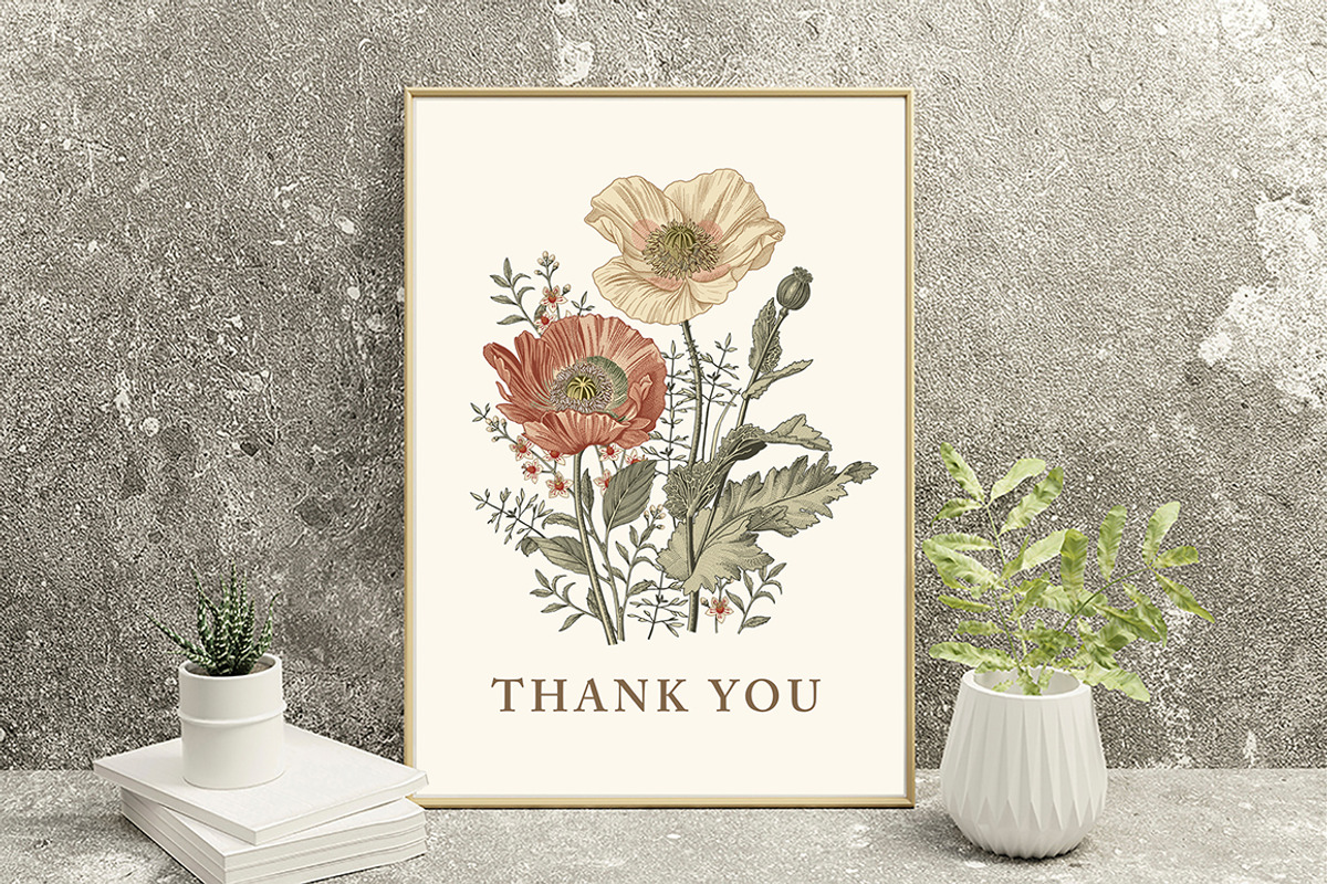 Seamless Set Flowers Poppy Poppies, a Pattern Graphic by Vintage (Photo 9 of 11)