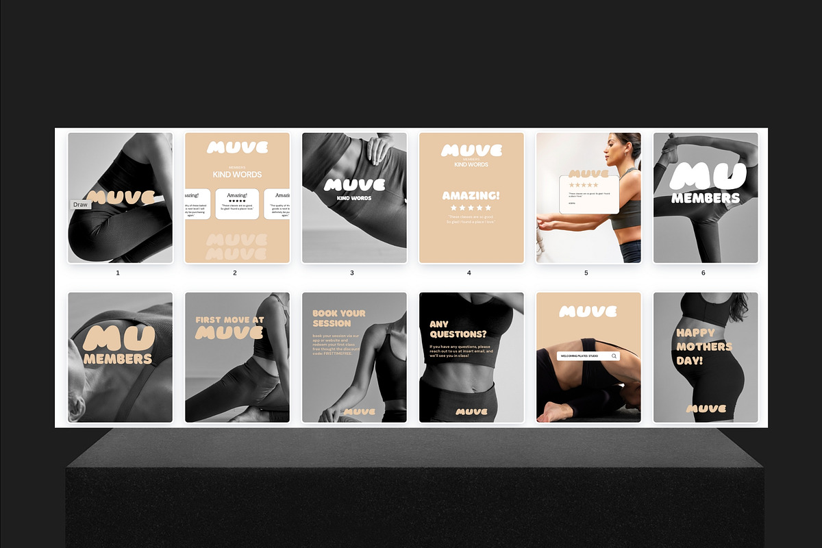 Pilates themed Instagram Template preview 6