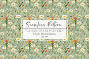 Floral Seamless Pattern, a Seasonal Illustration by Layerology (Thumbnail 1 of 3)