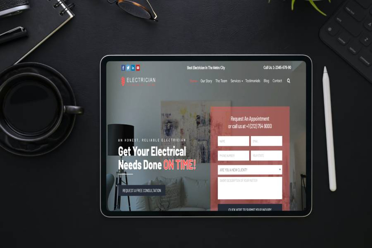 Electrician WordPress Theme preview 4