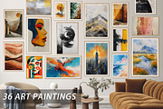 A set of abstract art paintings, a Decorative Illustration by DamonYang's shop (Thumbnail 1 of 9)