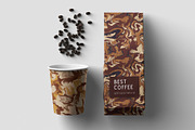 COFFEE ABSTRACT PATTERNS BUNDLE, a Texture Graphic by Creativemaker (Thumbnail 3 of 21)