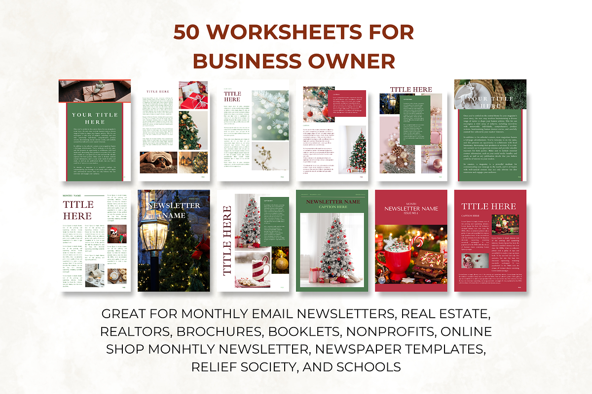Xmas Newsletter Template for Canva, a Marketing Template by Digital By Nikoleta (Photo 5 of 10)