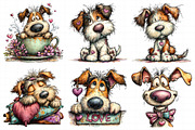 Whimsical Valentine Dog Clipart, an Illustration by Daily.Designs (Thumbnail 7 of 7)