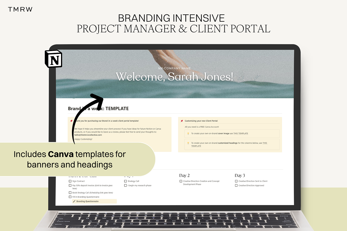 Notion Portal & Project Manager, a Branding & Logo Template by TheTMRWCollective (Photo 3 of 3)