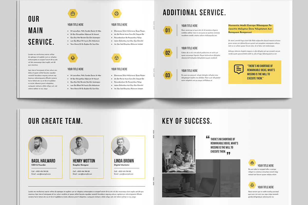 Company Profile Template Layout, a Brochure Template by MightyDesign (Photo 6 of 9)