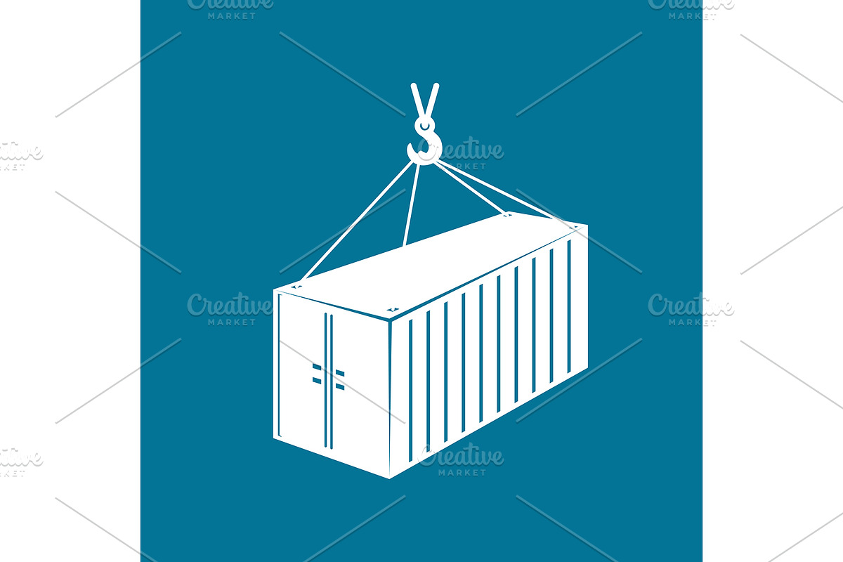 Container with crane, an Object Illustration by Pundateam