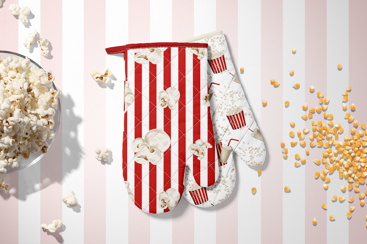 Popcorn watercolor clipart, a Food Illustration by Alena Sid (Photo 11 of 13)