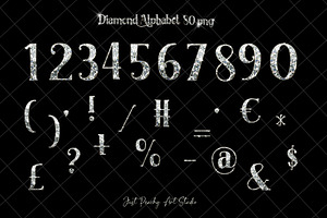 Sparkling Diamonds Alphabet Png