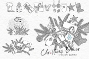 Xmas set graphic illustrations, a Decorative Illustration by Ann Astro (Thumbnail 16 of 24)