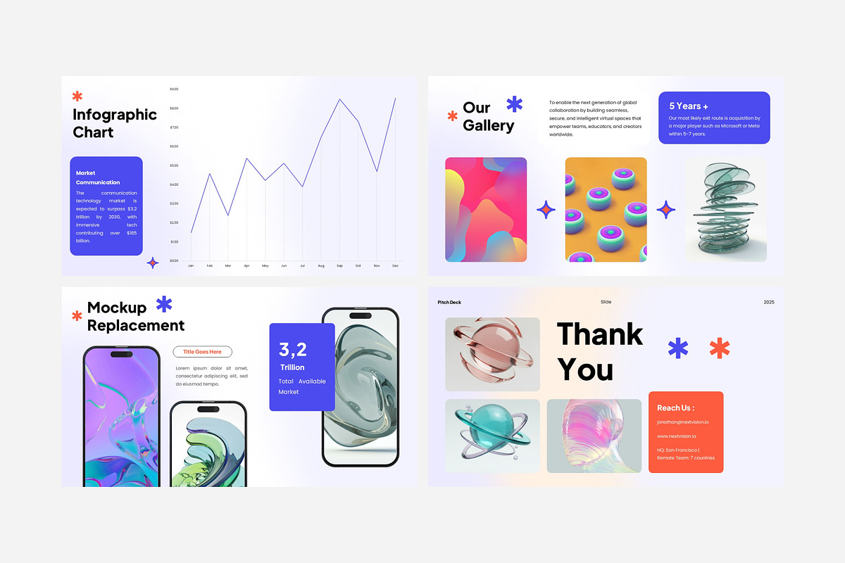 Pastel Futuristic Startup Pitch Deck, a Presentation Template by Eklip Studio (Photo 6 of 6)