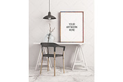 Poster Frame Mockup Minimalist, a Print Template by positvtplus (Thumbnail 1 of 2)