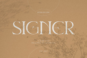 Signer Elegant Serif Font Typeface, a Serif Font by Graphicxell