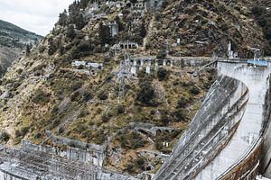 Hydroelectric dam in mountains, an Industrial Photo by SkyNext
