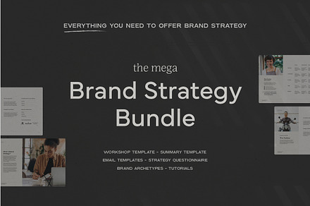The MEGA Brand Strategy Bundle, a Templates & Theme by Hannah Bacon Design