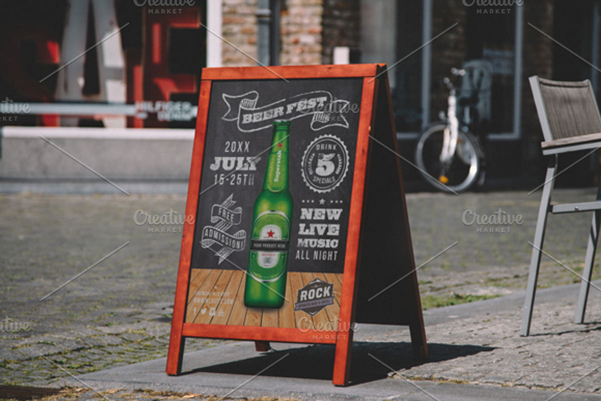 Chalk Poster Ad Creator Kit, a Flyer Template by SkyvaraSupply (Photo 4 of 6)