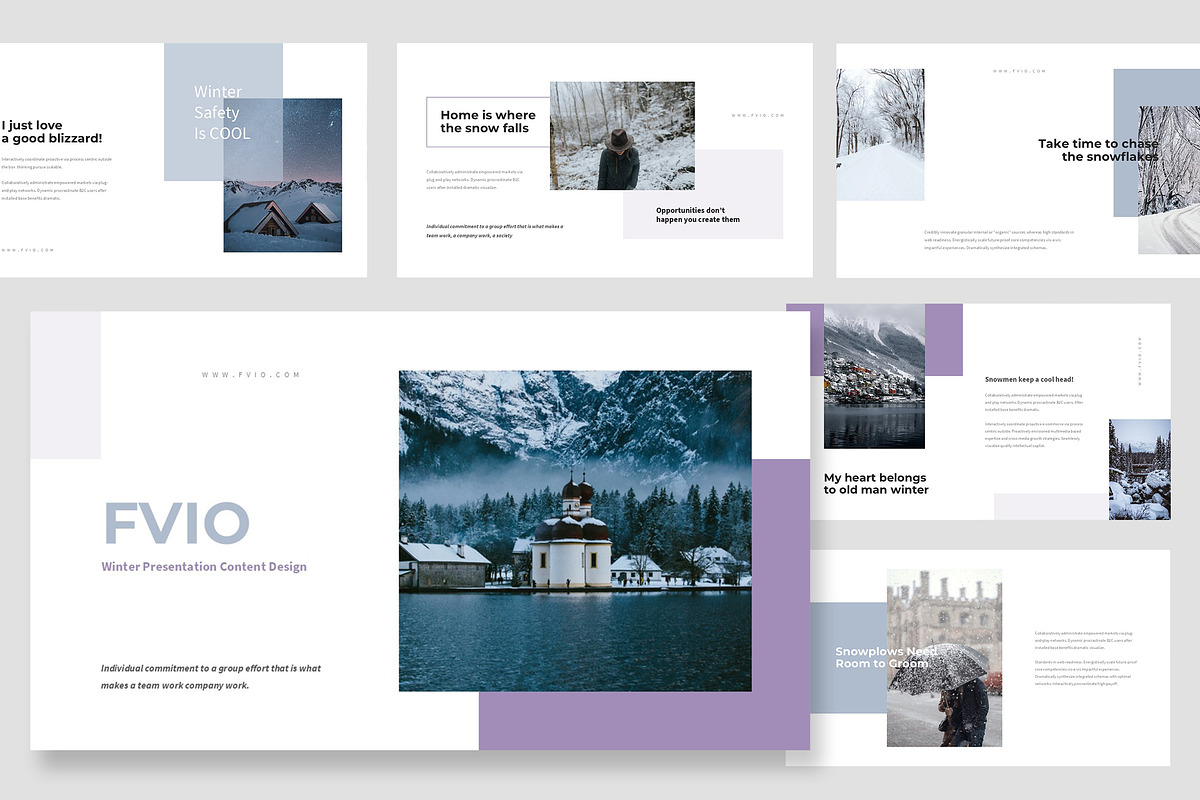 Fvio : Cozy Winter Google Slides, a Presentation Template by Punkl Camp (Photo 1 of 16)