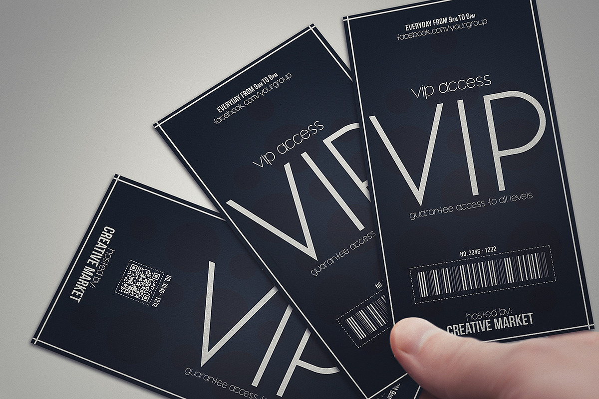 Minimal style VIP PASS cards, a Card Template by Tzochko (Photo 4 of 5)