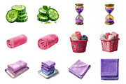 Watercolor Spa Day Clipart, an Illustration by Design Market (Thumbnail 2 of 3)