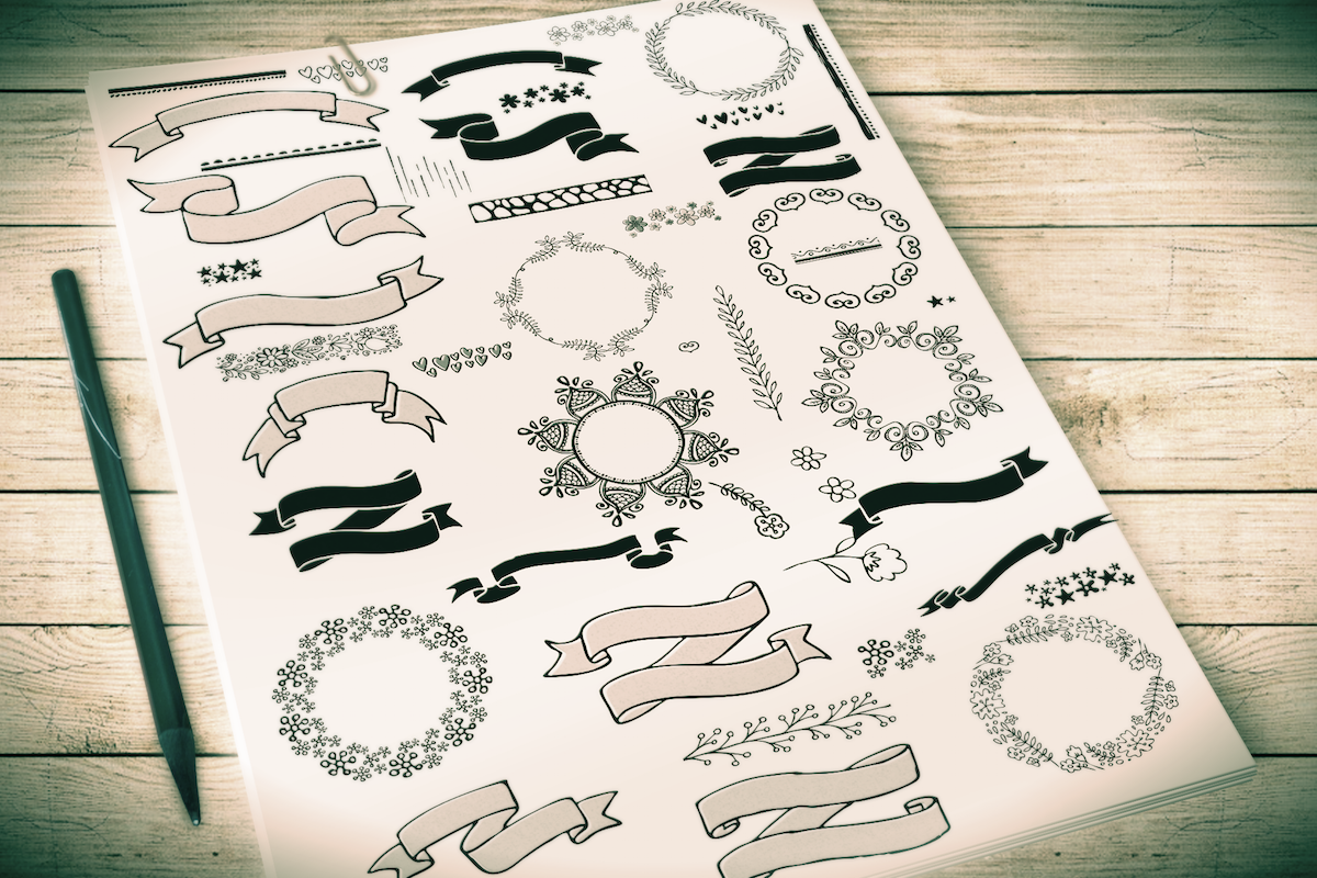 HandDrawn Logos & Ornaments Pack, a Decorative Illustration by Imagine Design (Photo 4 of 5)