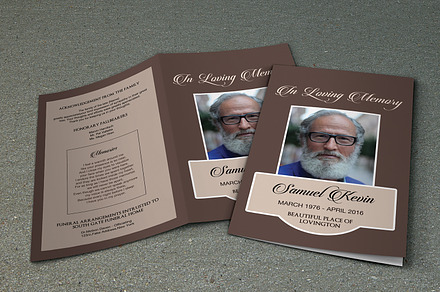 Funeral Program Template-V457, a Brochure Template by Template Shop