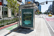 Downtown Bus Stop Billboard Mockup, a Mockup by Area Mockups (Thumbnail 3 of 4)
