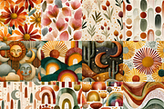 Terracotta Sage Boho Digital Paper, a Pattern Graphic by LA Design (Thumbnail 2 of 10)