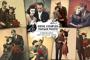 Vintage Photo Of Devil Couples