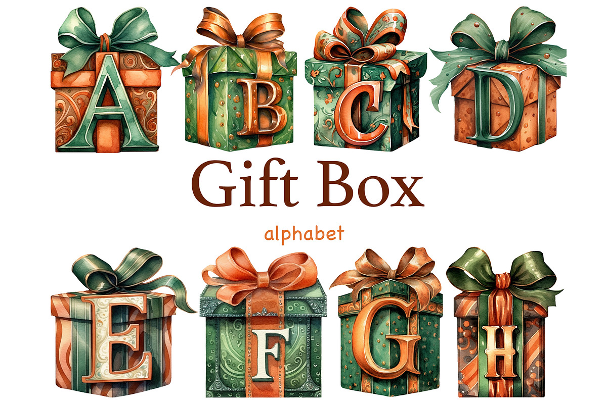 Gift Box Alphabet | Happy Birthday, a Decorative Illustration by GlamArtZhanna (Photo 1 of 5)