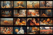 100 Cute Retro Halloween cards, an Object Graphic by Nocturnal Wolf (Thumbnail 10 of 14)