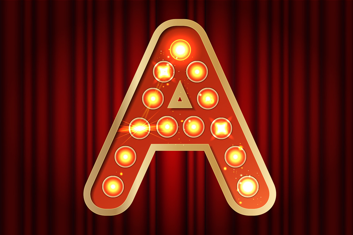 Vegas bulb alphabet letters, an Illustration by Nikelser (Photo 2 of 3)