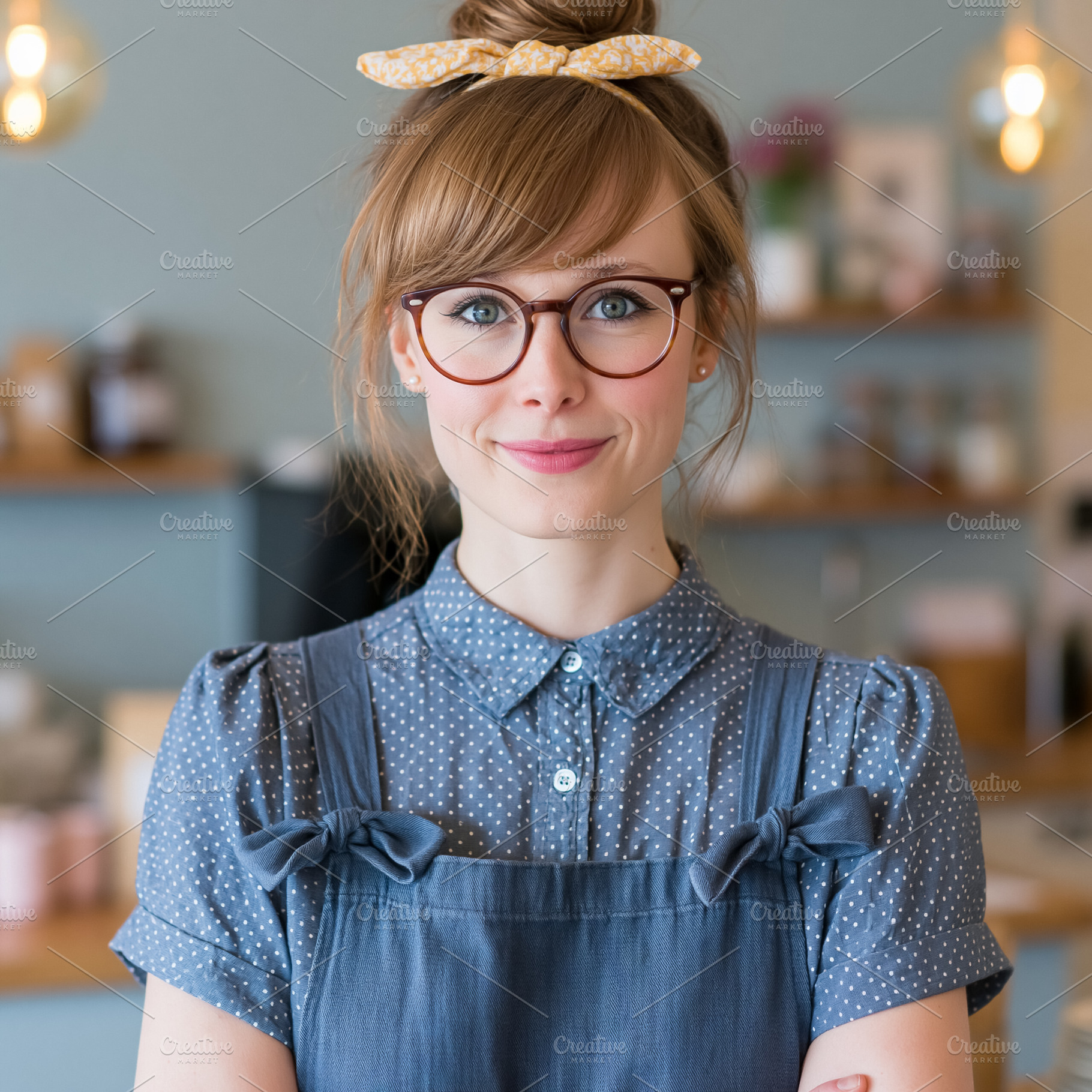 Young woman small business owner smiling and standing arms cross, a Person Photo by Studio ANNA