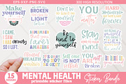 Mental Health Sticker Bundle, a Graphic by Buycreativedesign (Thumbnail 1 of 6)