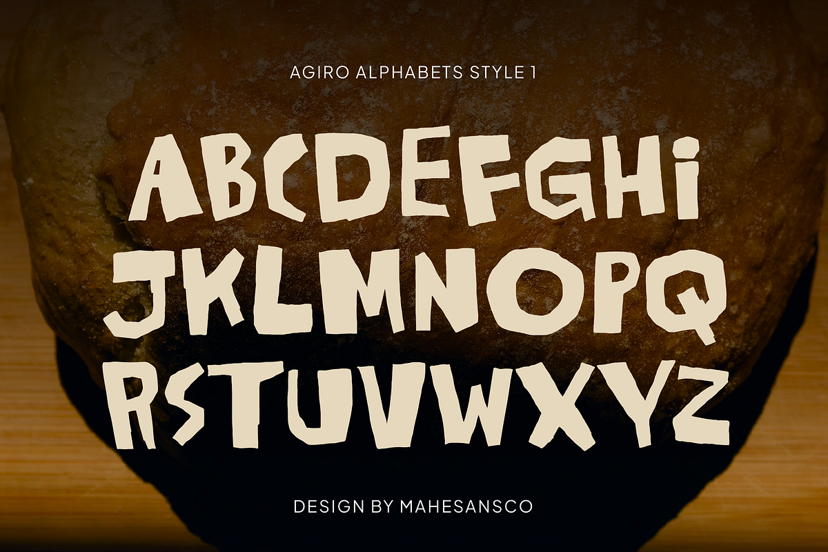 Agiro Brand – Playful Cutout Font, a Handwritten Font by Mahesans Co (Photo 7 of 10)