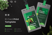 Chartgee Green - ID Card Back, a Card Template by Annora Studio (Thumbnail 1 of 3)