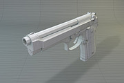 Low Poly Beretta M9, an Object 3D Model by CreativeeArt (Thumbnail 9 of 9)