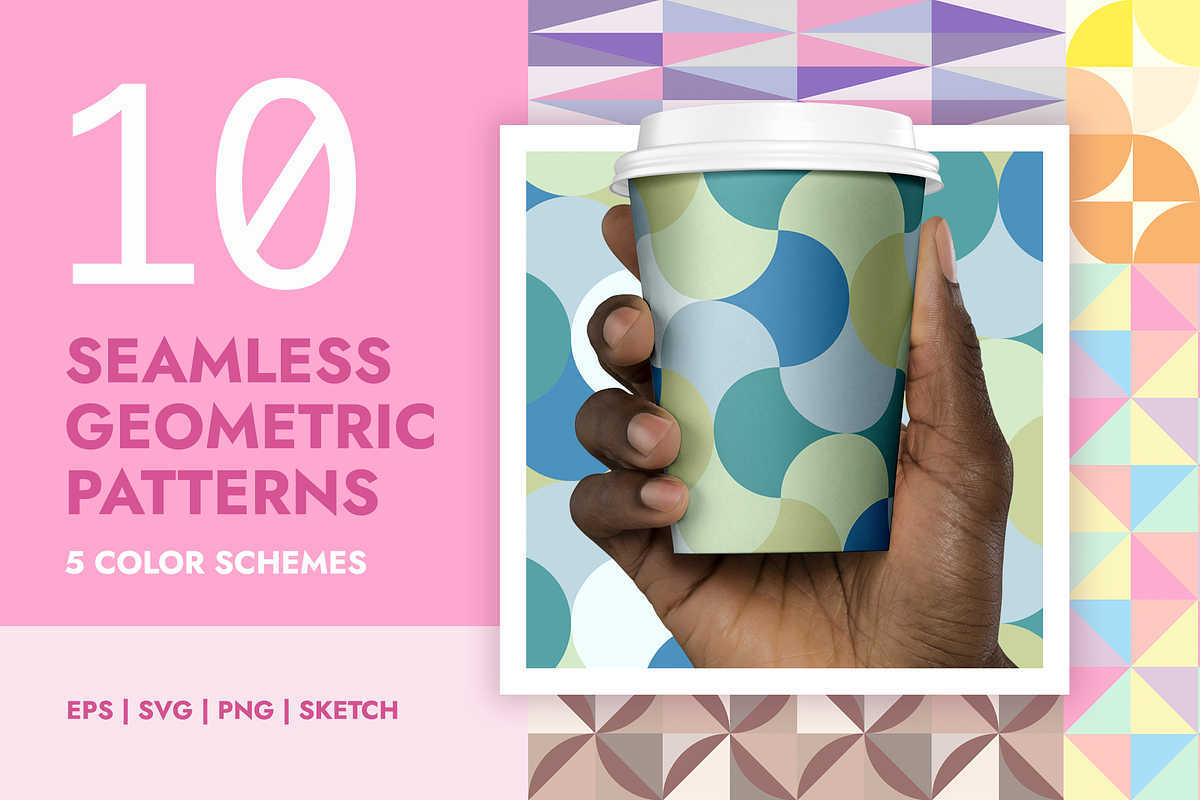 10x5 Seamless Geometric Patterns, a Pattern Graphic by WOOHOO (Photo 1 of 11)