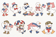 Veterans Day Silly Goose Clipart PNG, an Animal Illustration by SugarCloudStudioArt (Thumbnail 4 of 6)