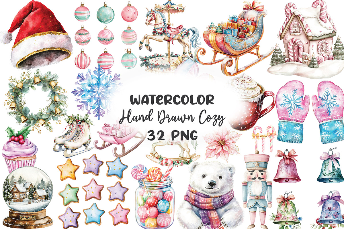 Hand Drawn Cozy Christmas Sublimatio, an Illustration by CraftArtStudio (Photo 1 of 6)