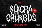 Suicra Crukods - Heavy Metal Font, a Blackletter Font by twinstd (Thumbnail 1 of 9)