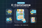 3D E-Commerce Icon Pack, an Object Graphic by Artnivora.Std (Thumbnail 1 of 4)