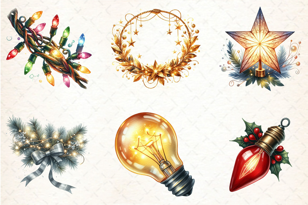 Christmas Lights and Garlands, an Illustration by DreamCafeArt (Photo 7 of 8)