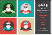 Make a hipster santa card, an Illustration by jenny lipets (Thumbnail 1 of 5)